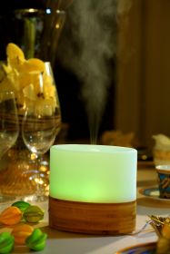 Ultrasonic Aroma Diffuser/Humidifier with Bamboo Base (Oval)