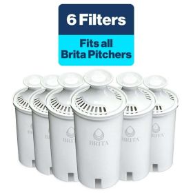 Replacement Filters for Pitchers and Dispensers, BPA Free, 6 Count