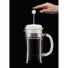 Caffettiera Shatterproof Plastic French Press Coffee Maker, 34 Ounce, White