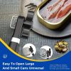 1pc Ergonomic Manual Can Opener with Soft Grips - Smooth Edge Cutting Can Opener for Kitchen & Restaurant - Food Grade Stainless Steel