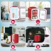 Mini Fridge, 4L/6 Can Portable Cooler & Warmer Freon-Free Small Refrigerator Provide Compact Storage for Skincare, Beverage, Food, Cosmetics, Red