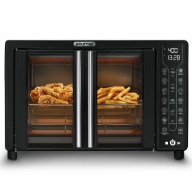 Gourmia Digital French Door Air Fryer Toaster Oven, Black