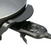 12" Round Nonstick Electric Skillet with Glass Cover, Black