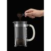 Caffettiera Shatterproof Plastic French Press Coffee Maker, 34 Ounce, White