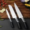 CHUSHIJI Knife Set, 3 PCS Kitchen Knife Set, Ultra Sharp Chef Knife Set, Santoku Knife, Utility Knife, Stainless Steel Knife Sets for Kitchen