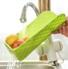 Foldable Chopping Board Rinse & Strainer Veggies & Fruit Cutting Board BPA-Free Plastic Multifunctional Cutting Board Mat