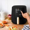 3 Qt Air Fryer with TurboCrisp Technology, Black Sesame by Drew Barrymore